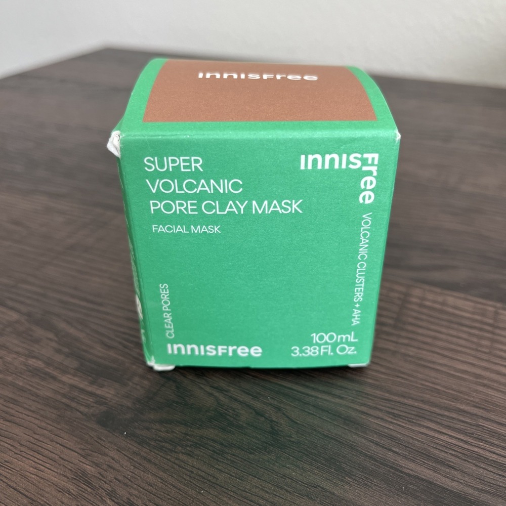 innisfree Super Volcanic AHA Pore Clearing Clay Face Mask 3.38 Fl Oz Exp 04/27